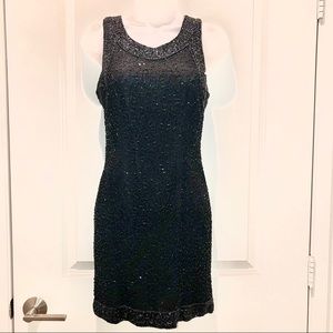 Black Beaded Cocktail Dress